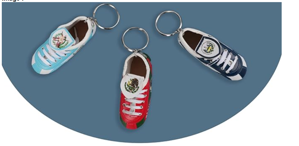 Mexico, Guatemala, el salvador & nicaragua premium shoe keychain