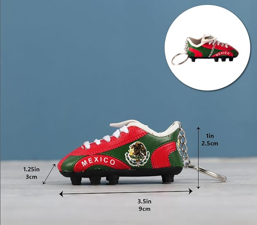 Mexico, Guatemala, el salvador & nicaragua premium shoe keychain