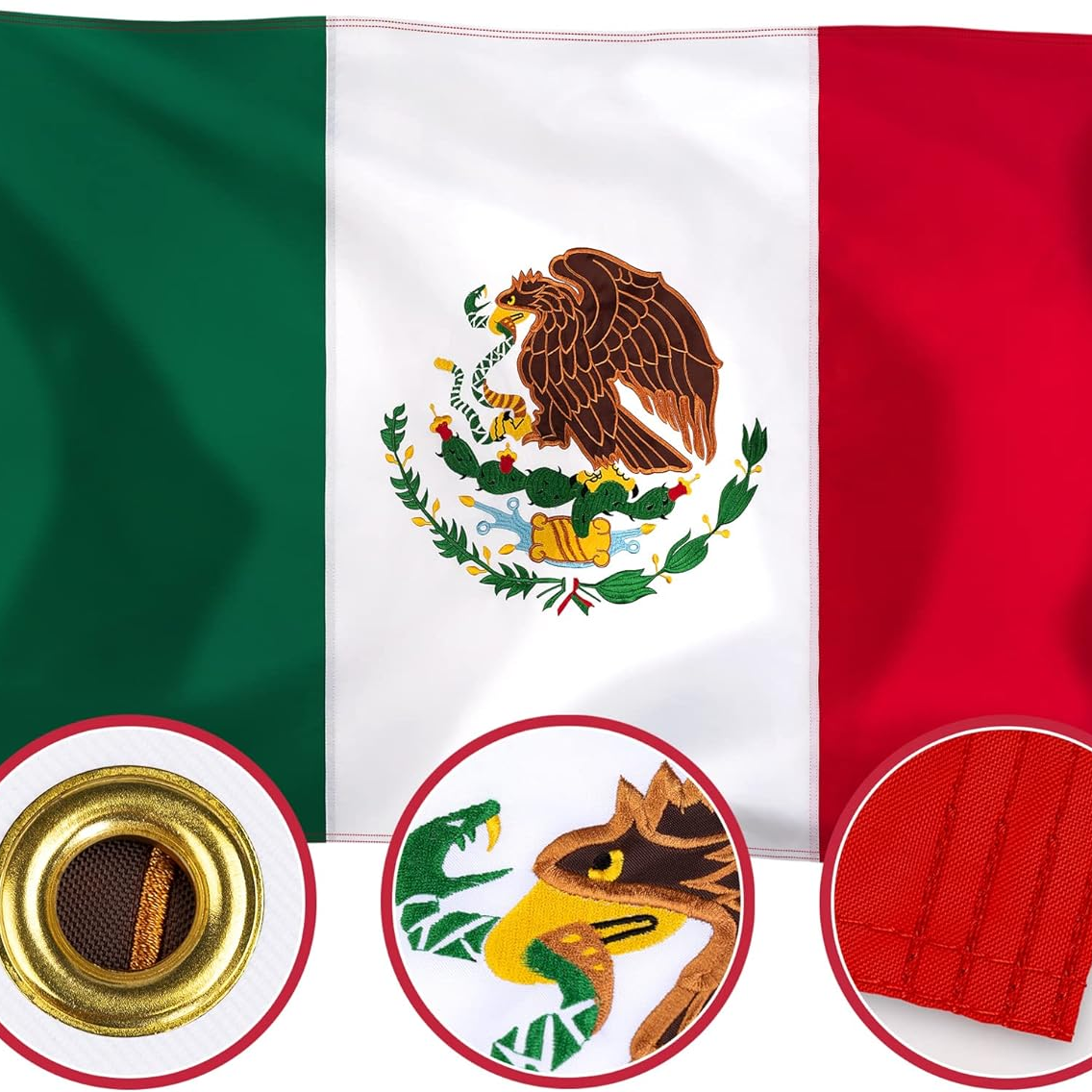 Embroidery Mexican Flag