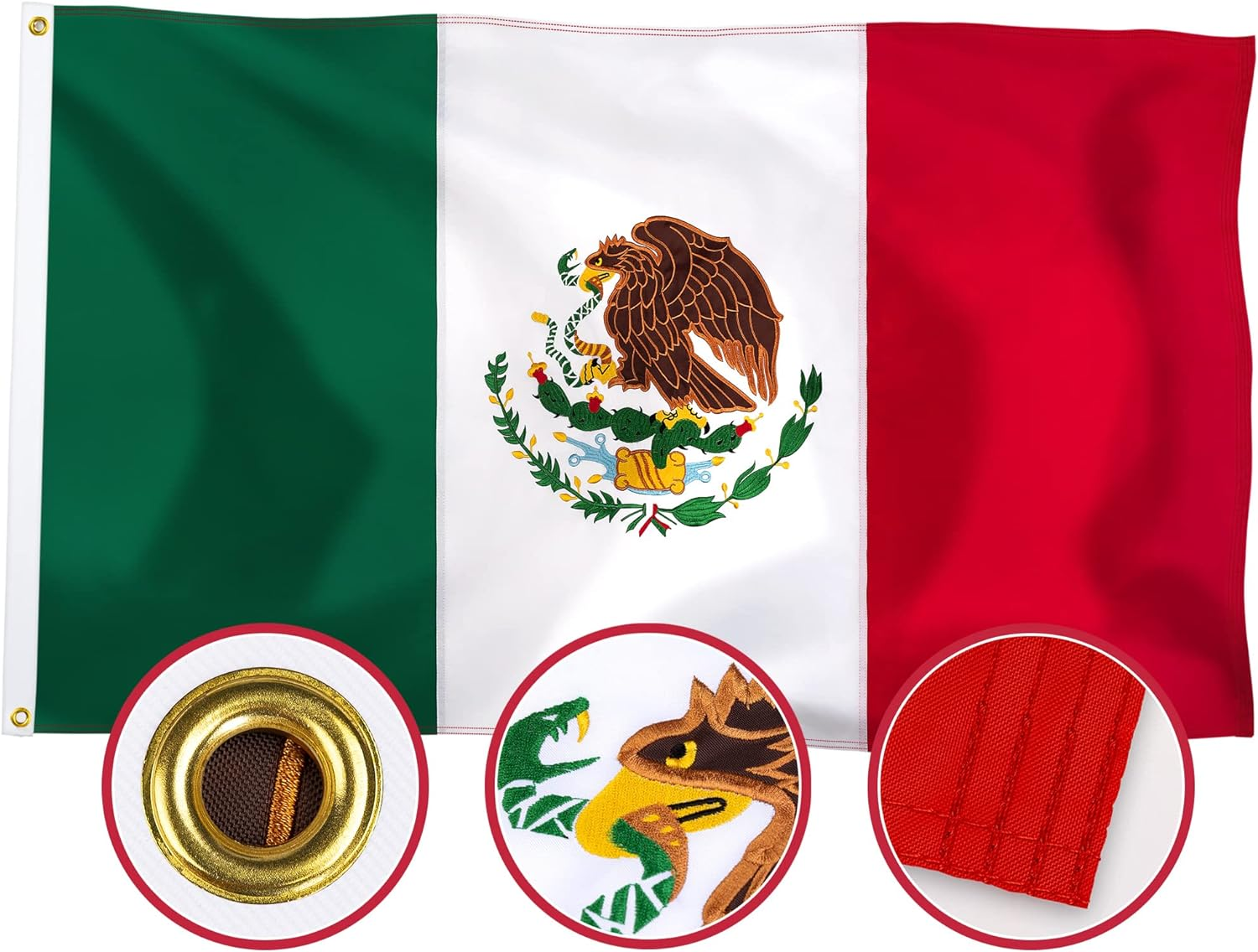 Embroidery Mexican Flag